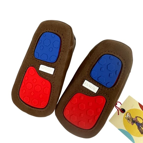 Ariat Lil Stompers Infant Baby Booties Size 2 Soft Sole Brown & Blue - Picture 7 of 7